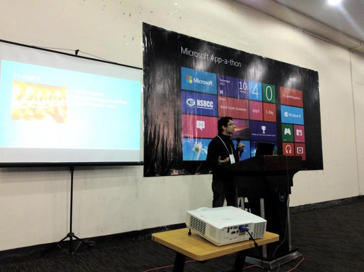 'Windows 8 Professor' for Microsoft App-a-Thon at North South University 