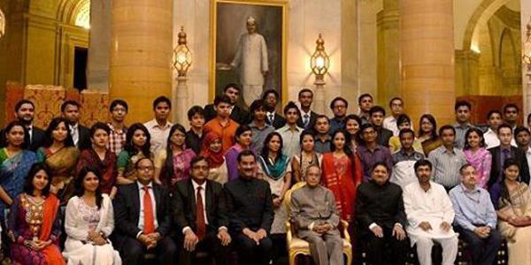 With the then Prime Minister of India, Shri Pranab Mukherjee as an Youth Delegate from Bangladesh