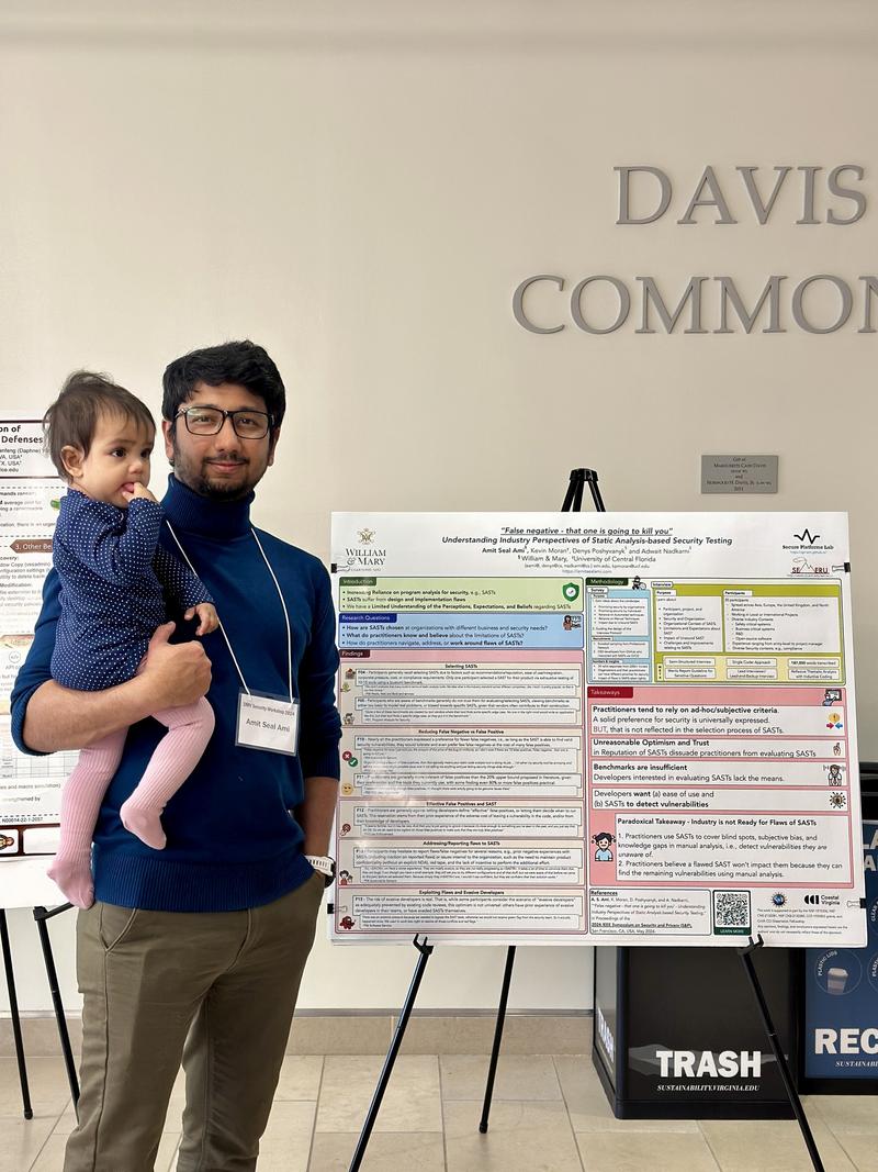 Presenting Poster on False-Negatives Kill at the DMV Security Workshop 2024, University of Virginia